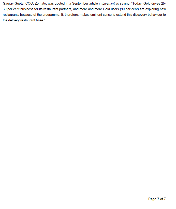 with creating a digital platform to bring restaurants closer to customers, the