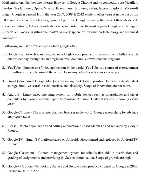 Inc. Google was founded in September 1998 by Larry Page and Sergey