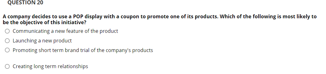 This is an example of: O Behavioural Segmentation O Psychographic Segmentation 0