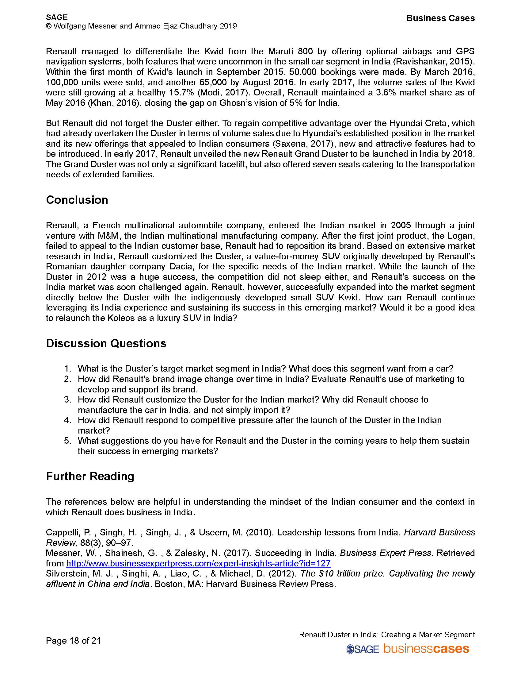 Lid. All Rights Reserved. The case studies on SAGE Business Cases are