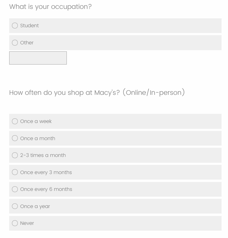 NOT TO FIND THE SOLUTIONS but instead analyze the problems with Macy'