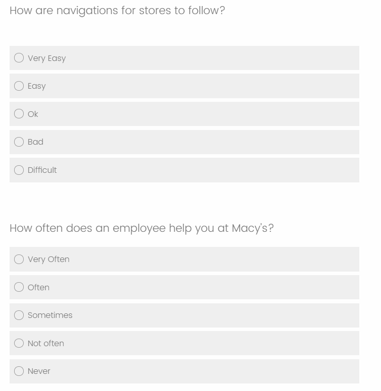 the questionnaire: How old are you? 16-20 O 21-25 26-34 O 35+