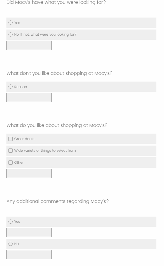 to sayWhat is your occupation? Student Other How often do you shop