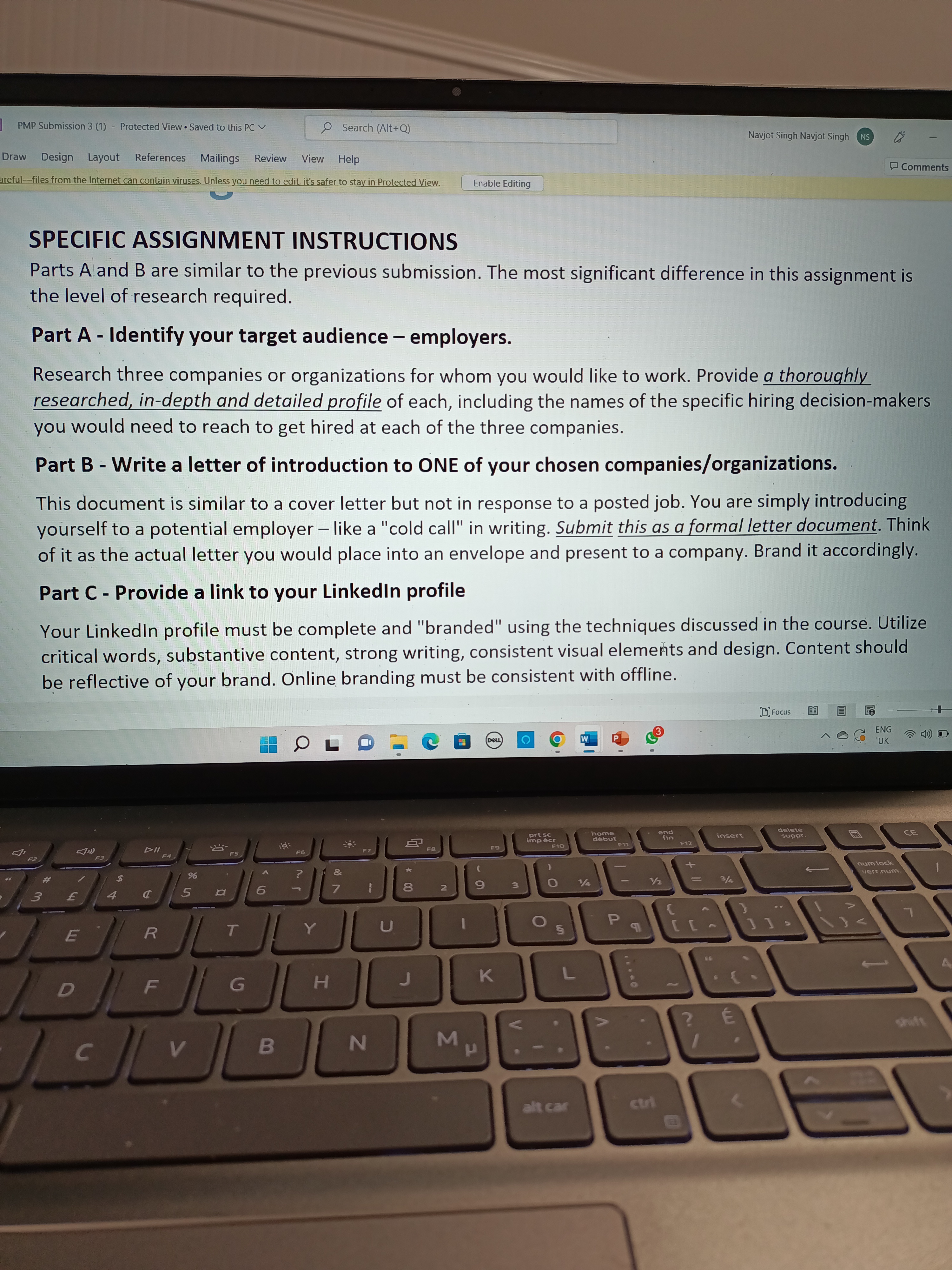 PMP Submission 3 (1) - Protected View . Saved to this