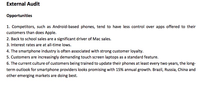 Q1. Analyze the External factor Evaluation matrix (EFE) and Competitive Profile Matrix
