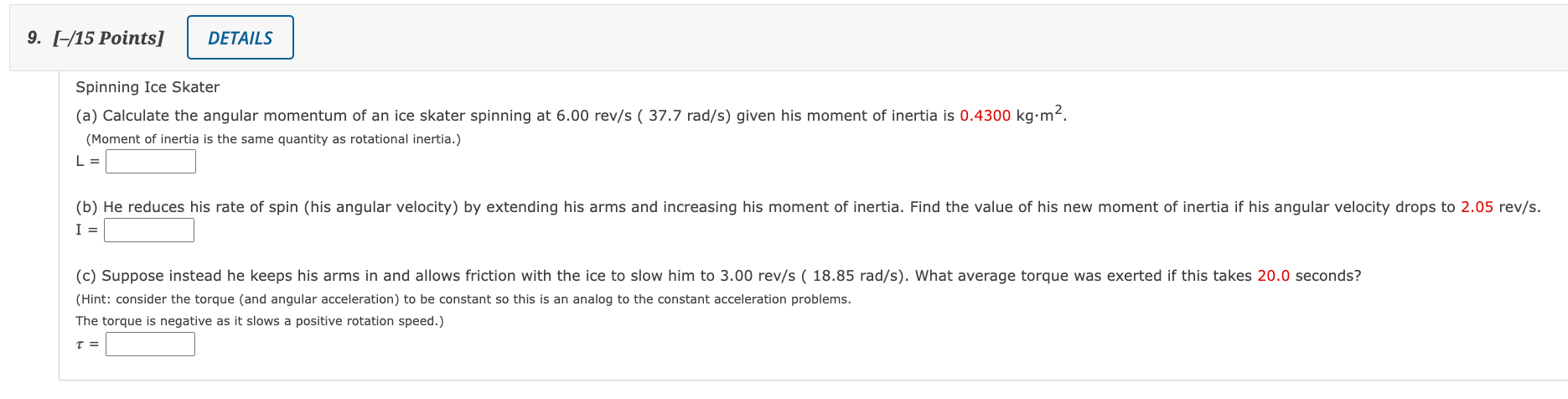 drops vertically by a distance h = 0.67 m. Use conservation of