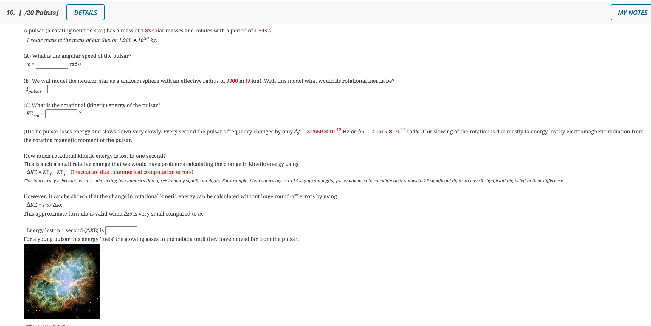 energy to nd the speed v of the hall. The speed is