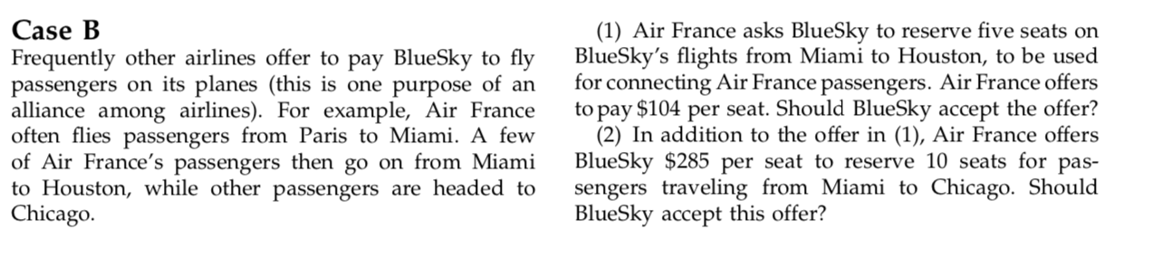 airplanes between Houston and three cities, Chicago, Miami, and Phoenix. These Destination