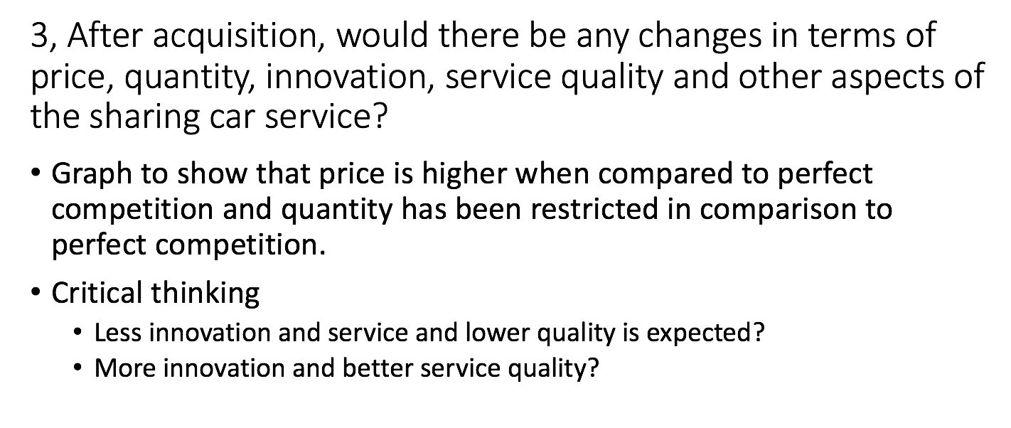 if the government should intervene in some ways?Price control?Tax?Anything else? Articleshttps://www.straitstimes.com/business/companies-markets/grab-buys-ubers-south-east-asia-business-uber-gets-275-stake-in-grabhttps://www.todayonline.com/singapore/big-read-why-grab-uber-deal-making-some-uneasyQuestions 1,2,3