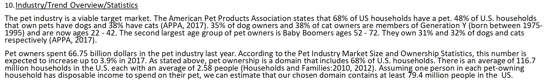 Hi, please help with this part: "Industry/ Trend Overview/ Statistics".Below here is