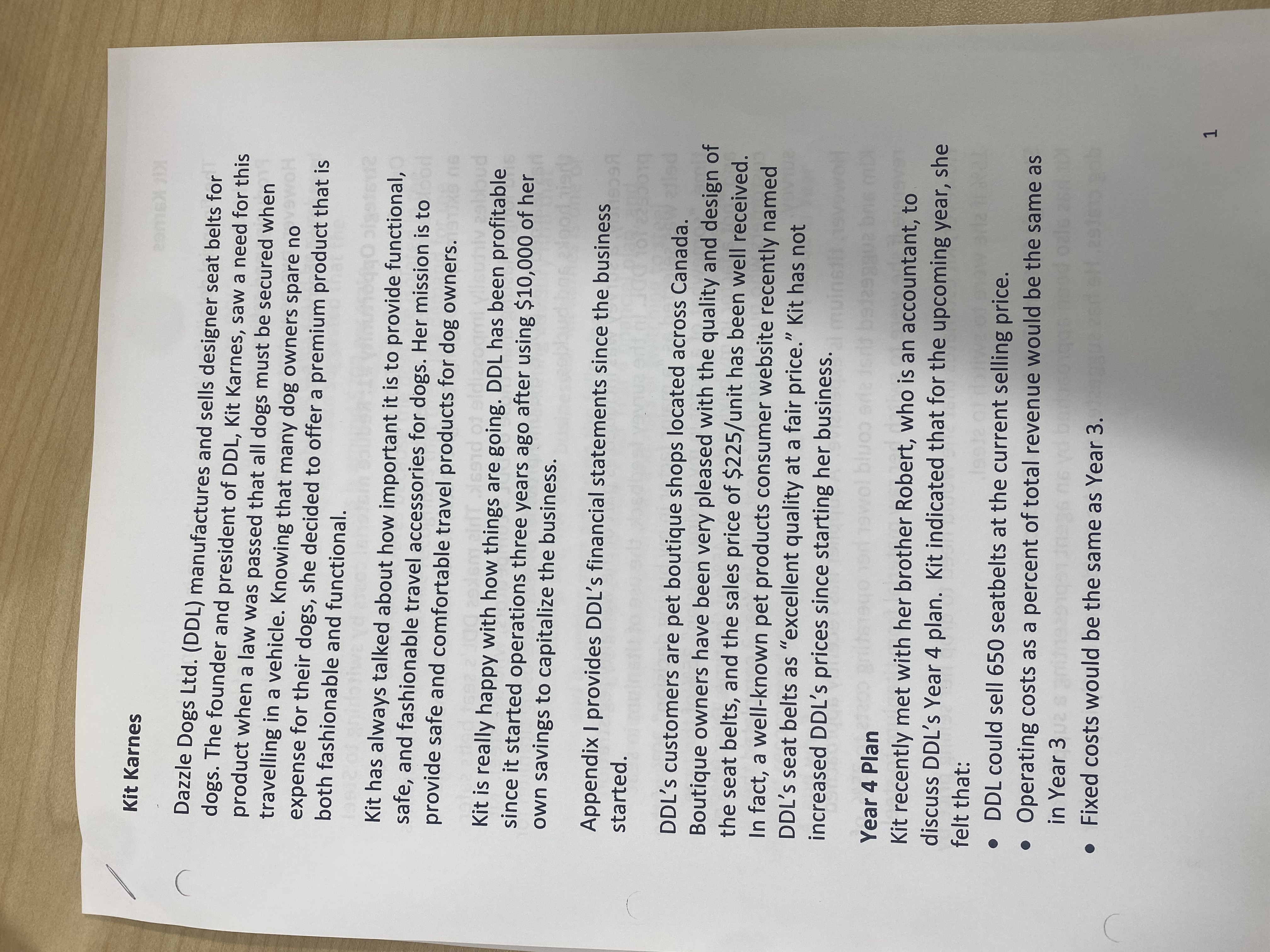 Year 4 Year 1 Year 2 Year 3 Plan Revenue $112,500 $123,750
