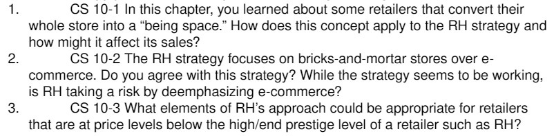  (38 101 In this chapter, you learned about some retailers that