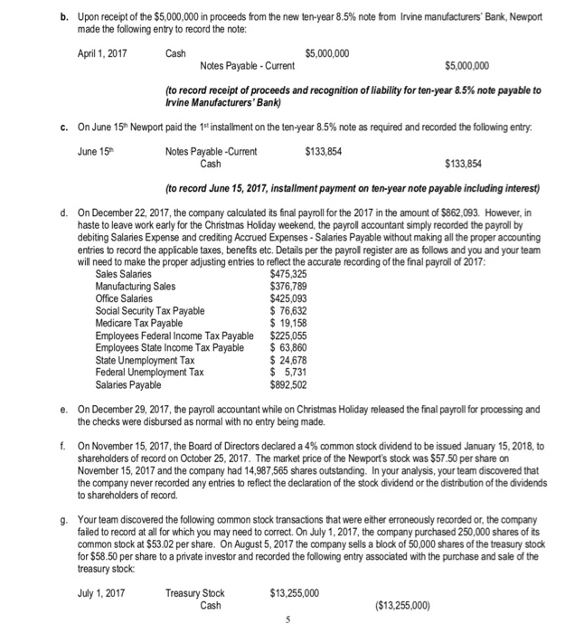 8 through 11 and Chapter 13 of the text book. The assignment