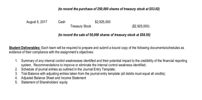 will require the students to apply the concepts taught in the aforementioned