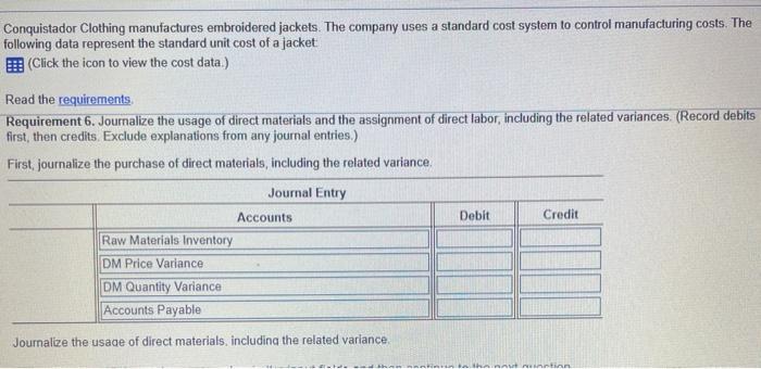 (U). Abbreviations used. DM = Direct materials) Begin by determining the formula