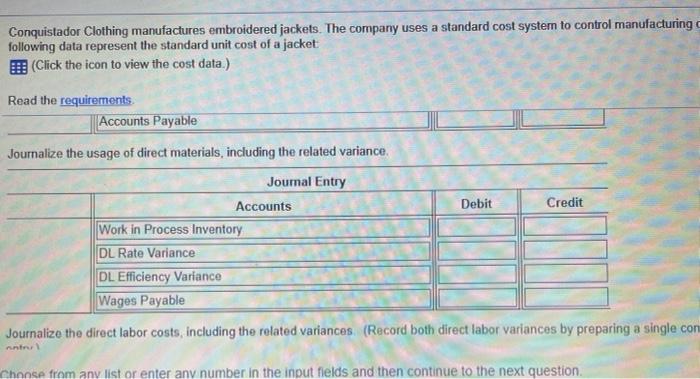 for the price variance, then compute the price variance for direct materials