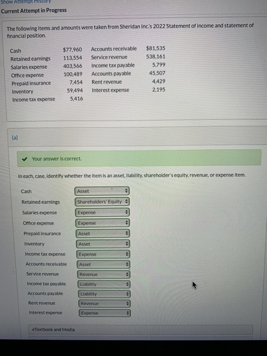  create a statement:) Show Attem, Current Attempt in Progress The following