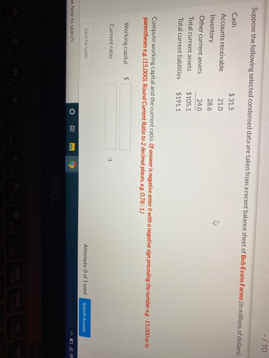 Novak Corp. includes the following: accounts receivable $30,800; prepaid insurance $5,720; cash