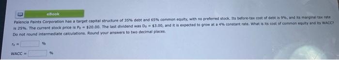 $5 Project -$1,000 $5 $260 $400 $753.61 The company's WACC is 9.5%.