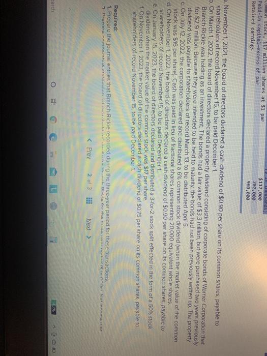 Shareholders' equity transactions; statement of shareholders' equity (L018-6, 18-7, 18-8) Listed below