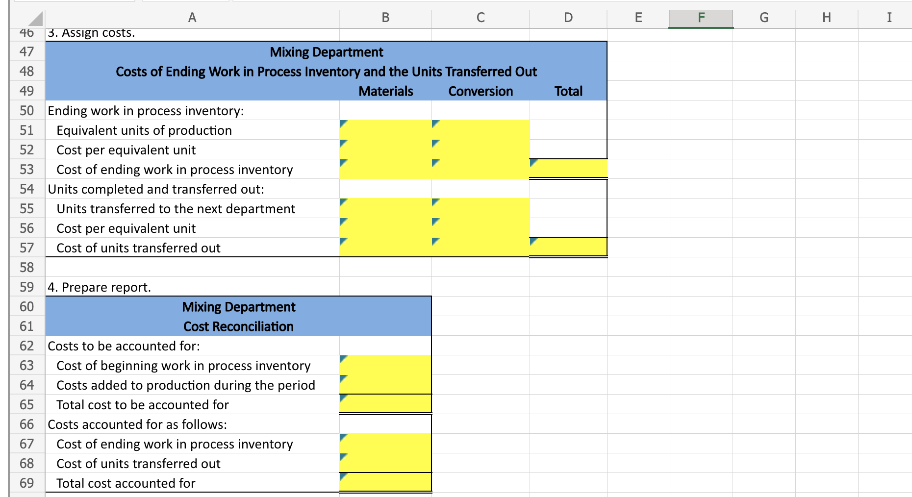to B69 to complete this question.)