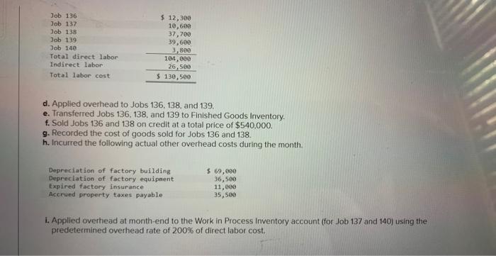 preparing inventory ledger accounts LO P1,P2,P3 [The folfowing information applies to the