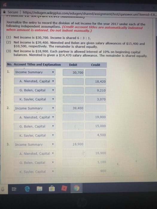 its first year of operations on December 31, 2017, NBS Company's accoun