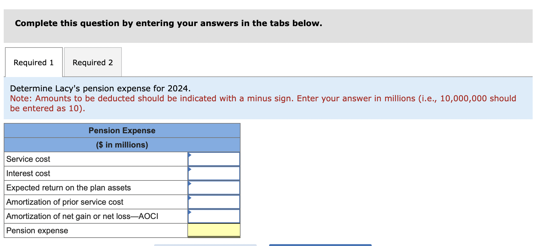 Lacy Construction has a noncontributory, defined benefit pension plan. At December 31,