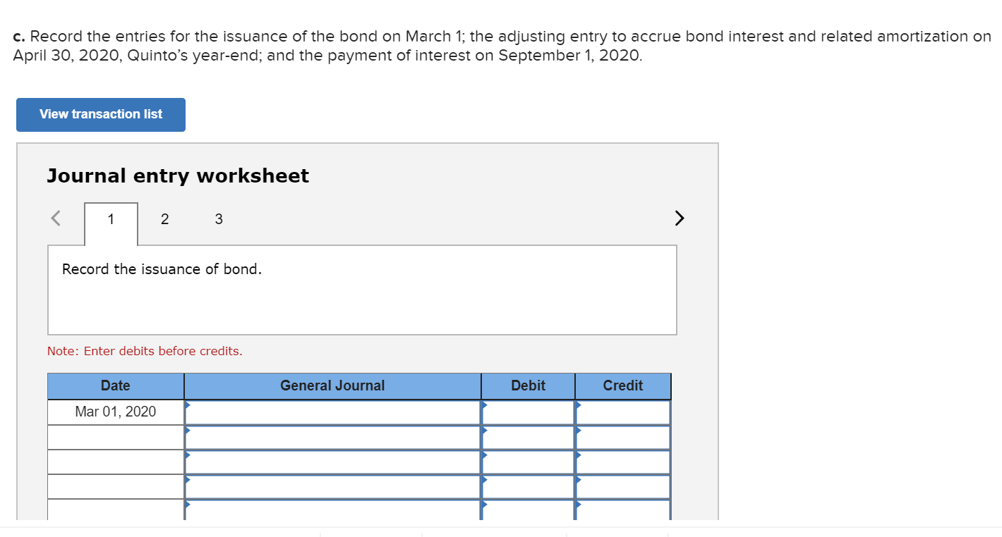 Totals $ 0 $ 0 $ 0 c. Record the entries for
