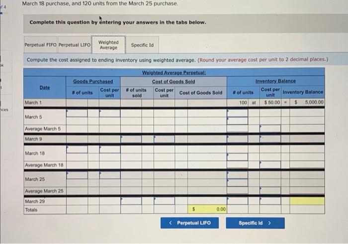 transactions for March. for March. Problem 6-1A (Static) Part 3 3. Compute