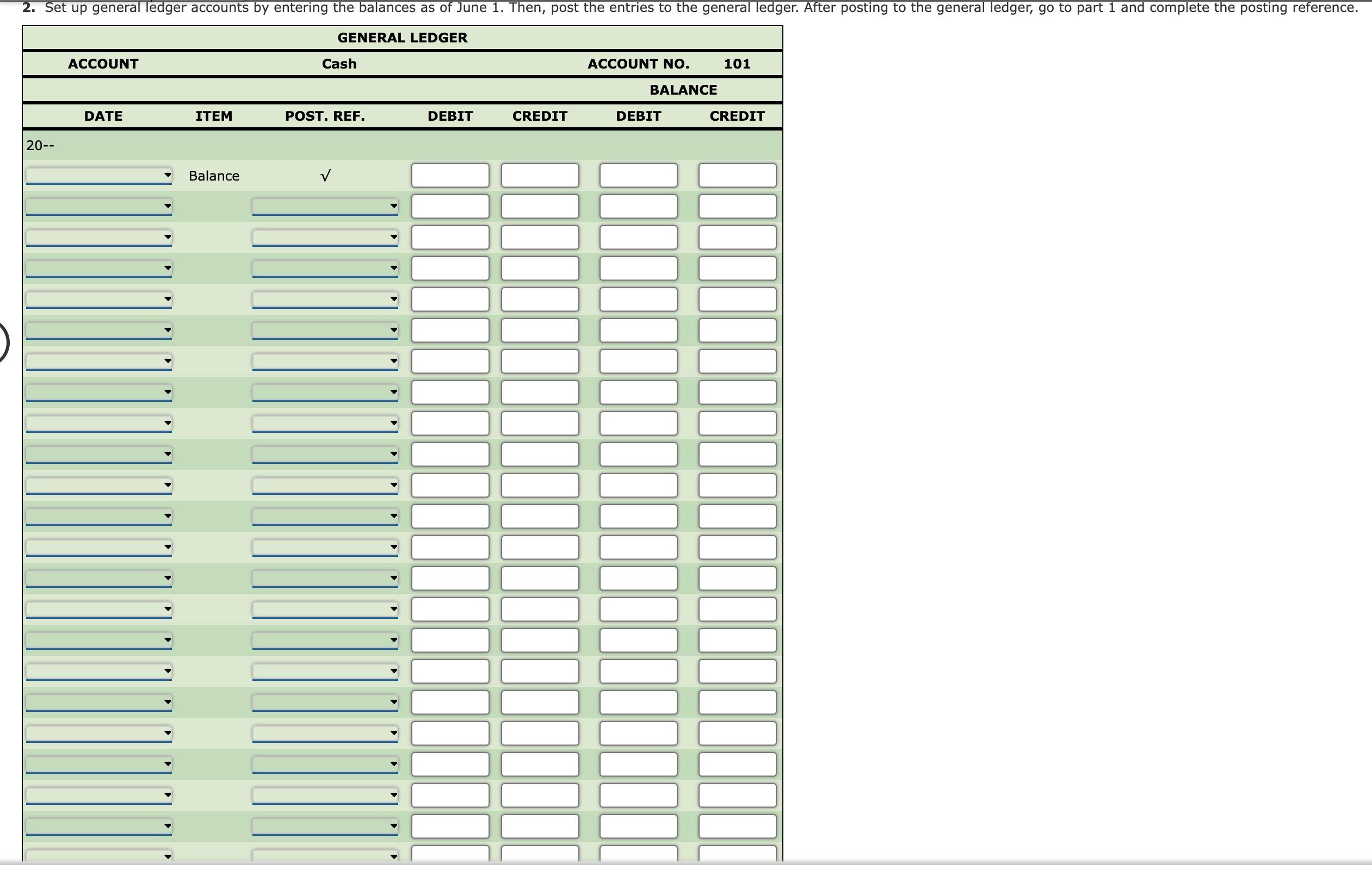 \multicolumn{2}{|l|}{ DATE } & ITEM & POST. REF. & DEBIT & &