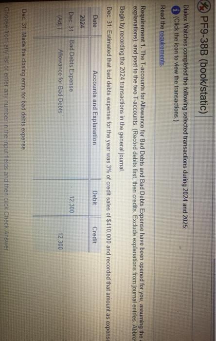 for Bad Debts Bad Debts Expense Reference Credit Debit Date Accounts and