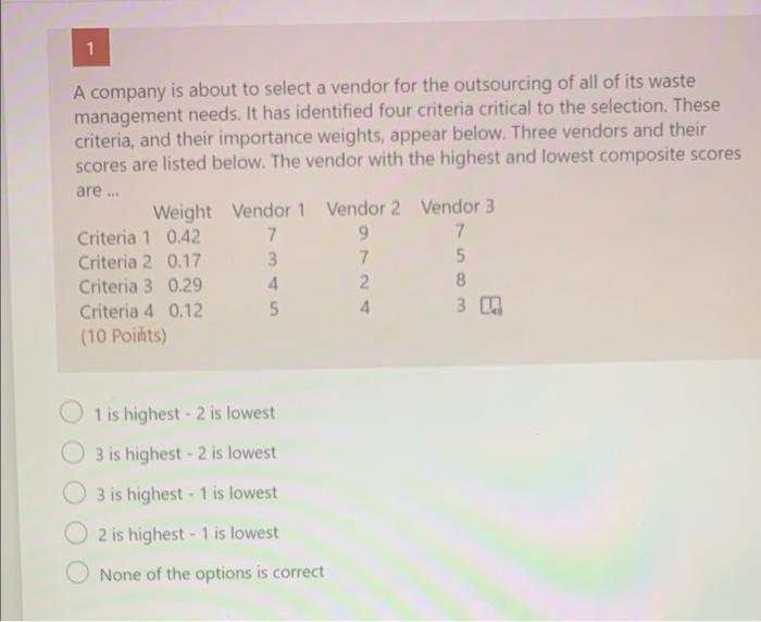 i need this answer assp pls help 1 A company is about