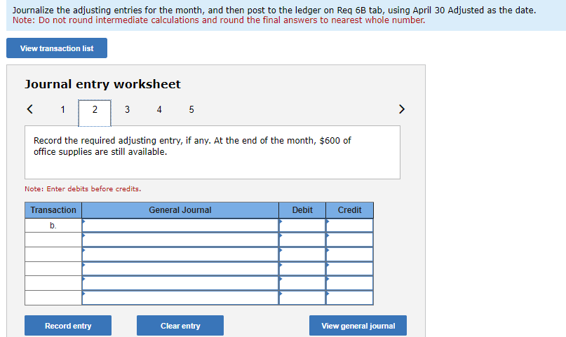 worth $25,000 in the company. April 3 The company rented furnished office