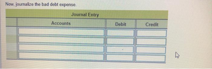 receivable identified as uncollectible, and (d) bad debt expense based on 0.5