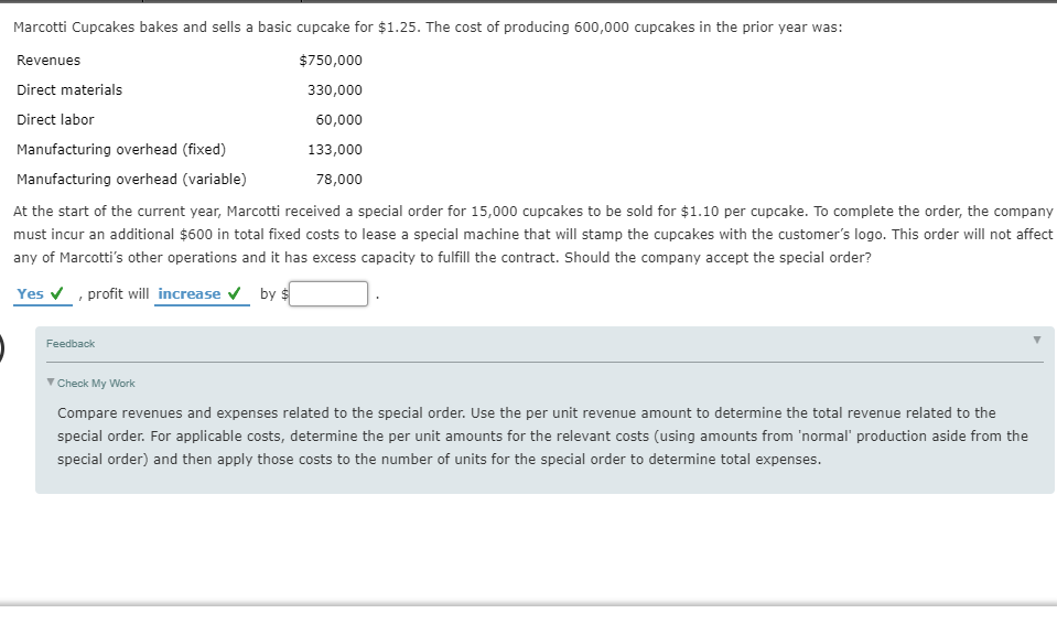 Please help answer this question Marcotti Cupcakes bakes and sells a