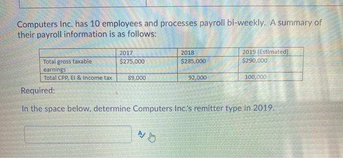 Quarterly remitters - new small employers Not based on AMWA. The monthly