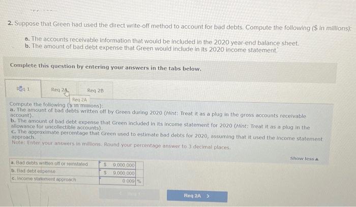 accounts receivable information that would be included in the 2020 year-end balance