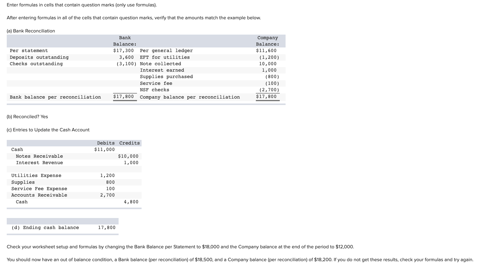 PLEASE HELP ASAP! (DUE @11:59) Enter formulas in cells that contain question