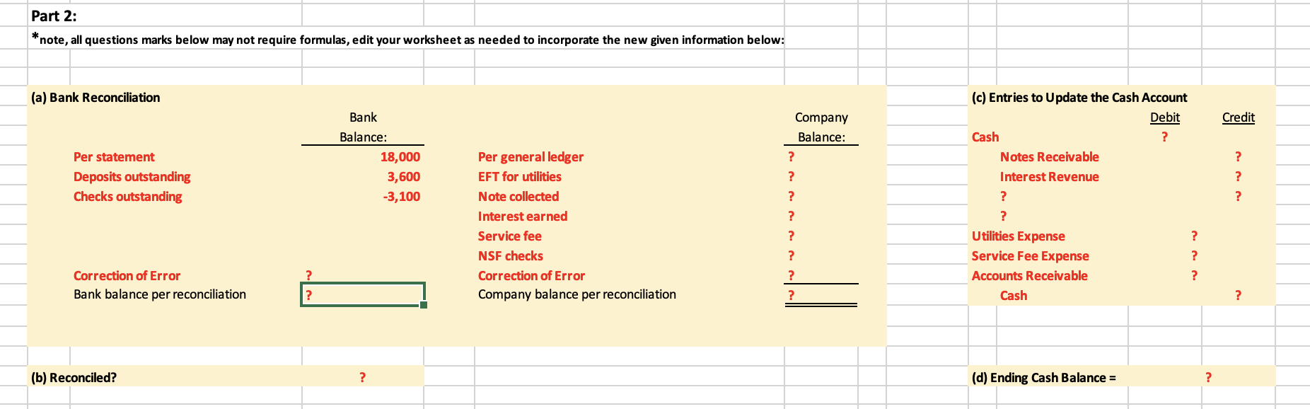 marks (only use formulas). After entering formulas in all of the cells