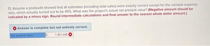 $2,750,000 investment in equipment with a useful life of five years and