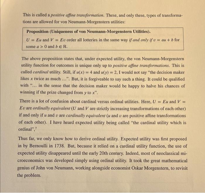 expected utility form is: Eu(p)=i=1Jp(qi)Eu(qi) A decision maker is an expected utility