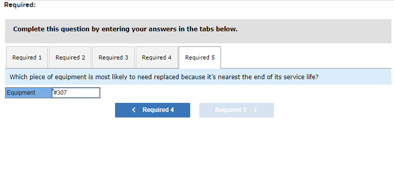 equipment, and land? Required: Complete this question by entering your answers in