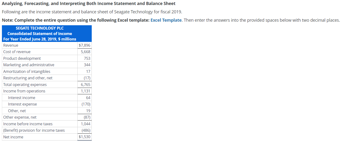  Analyzing, Forecasting, and Interpreting Both Income Statement and Balance Sheet Following