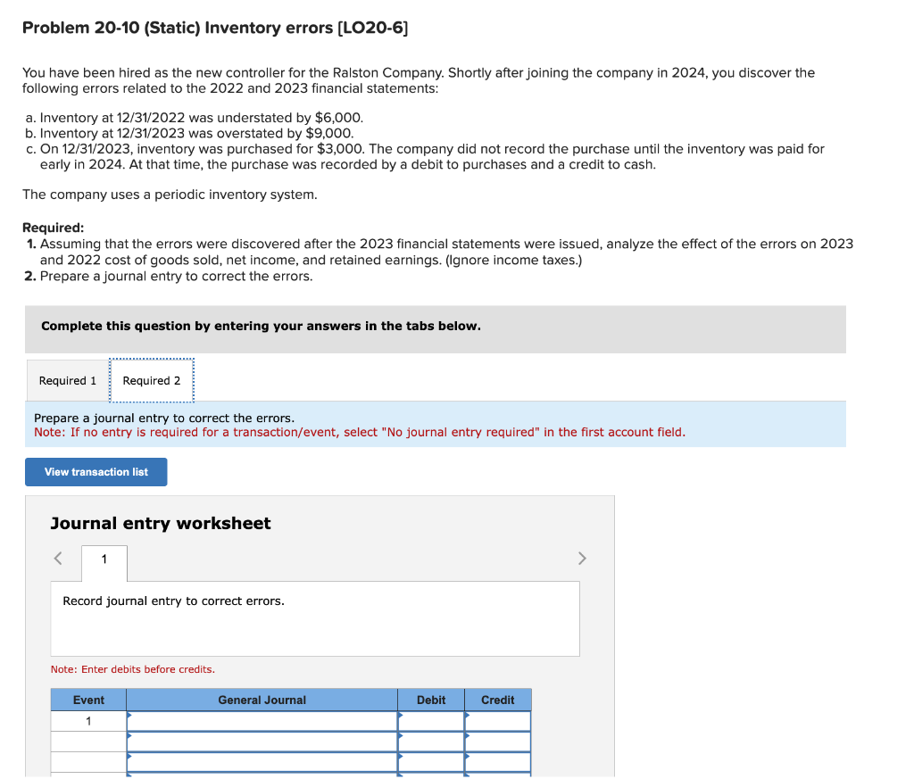the new controller for the Ralston Company. Shortly after joining the company