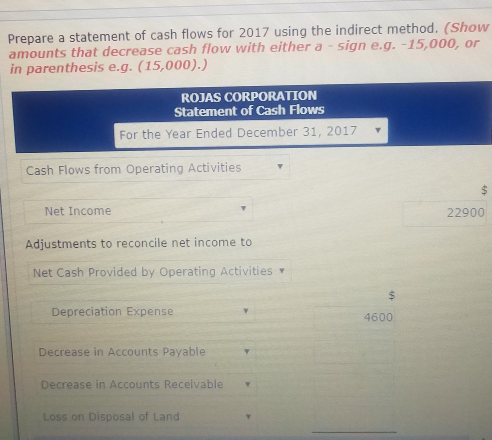 CORPORATION Comparative Balance Sheets December 31 2017 2016 Cash Accounts receivable Land