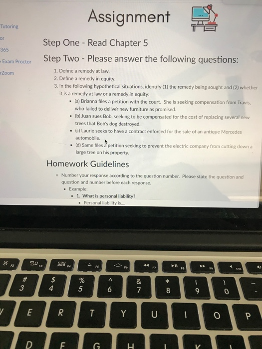 Assignment Tutoring or 365 Exam Proctor Zoom Step One - Read
