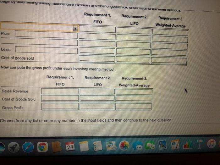 each 12 units @ $33 each 20 units @ $22 each 21