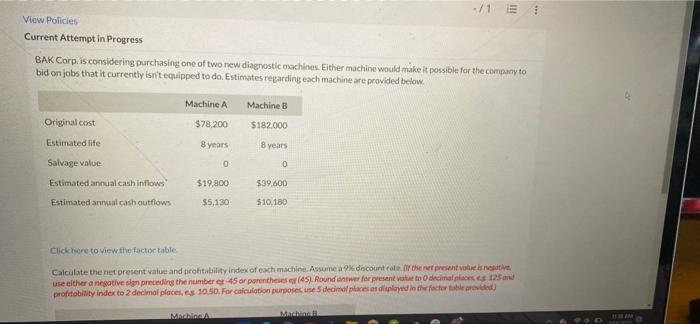  - / 1 IT View Policies Current Attempt in Progress BAK