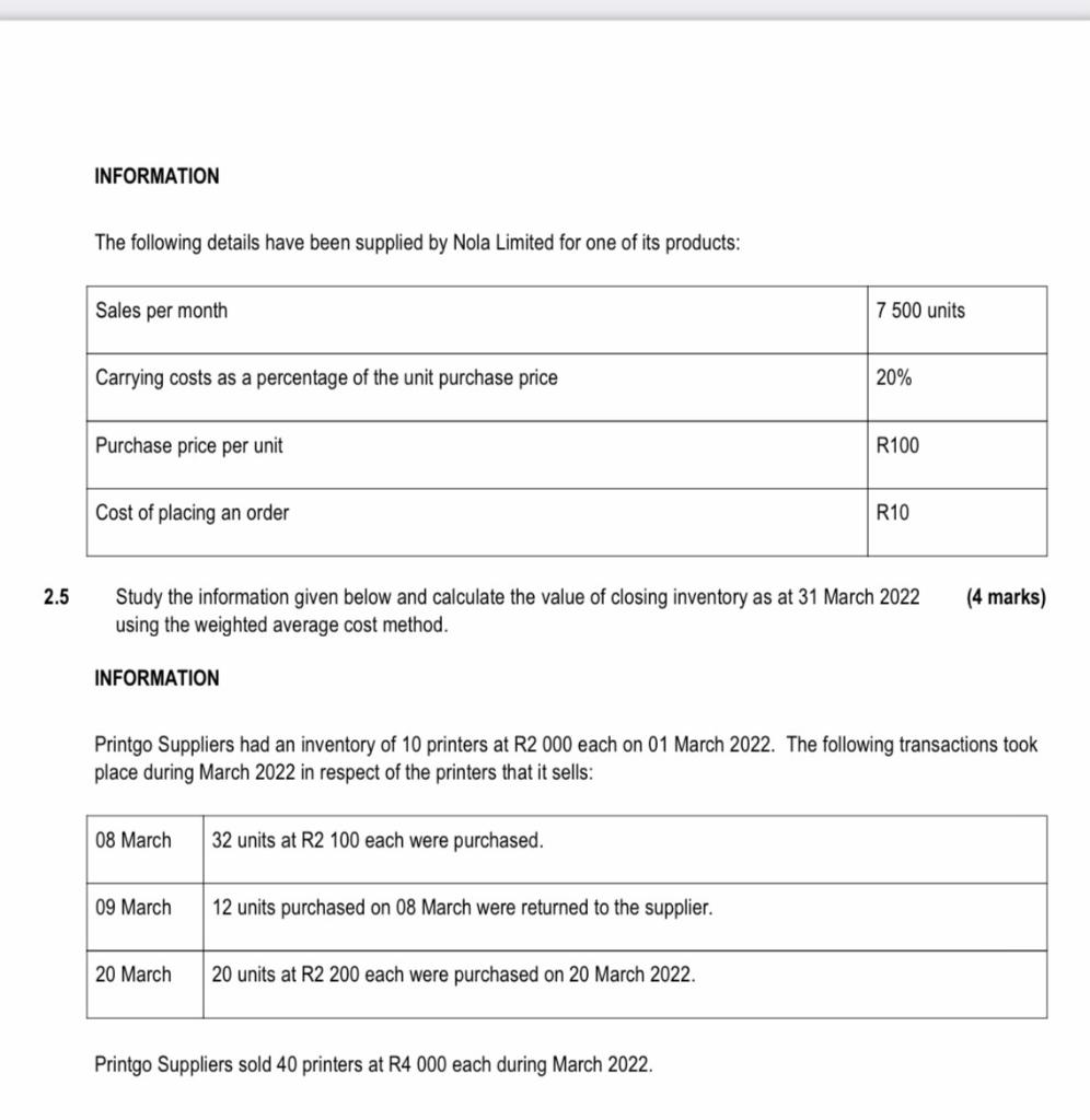 the information provided below to calculate the number of units of Product